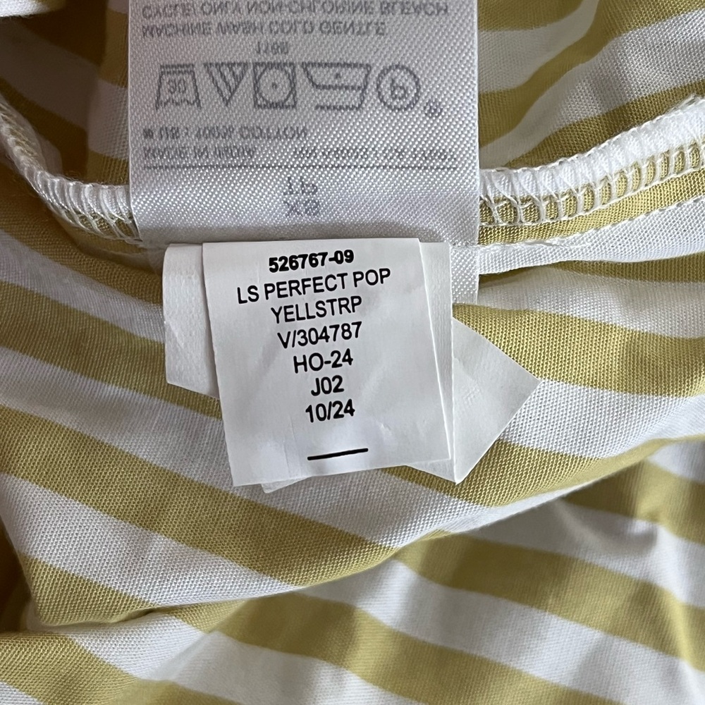 NWT Banana Republic Perfect Poplin - Yellow Stripe - Picture 11 of 11